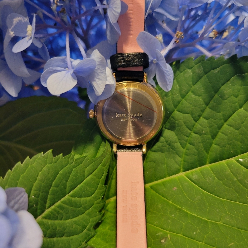 Kate Spade Mother of Pearl and Black Leather Watch - Picture 3 of 3